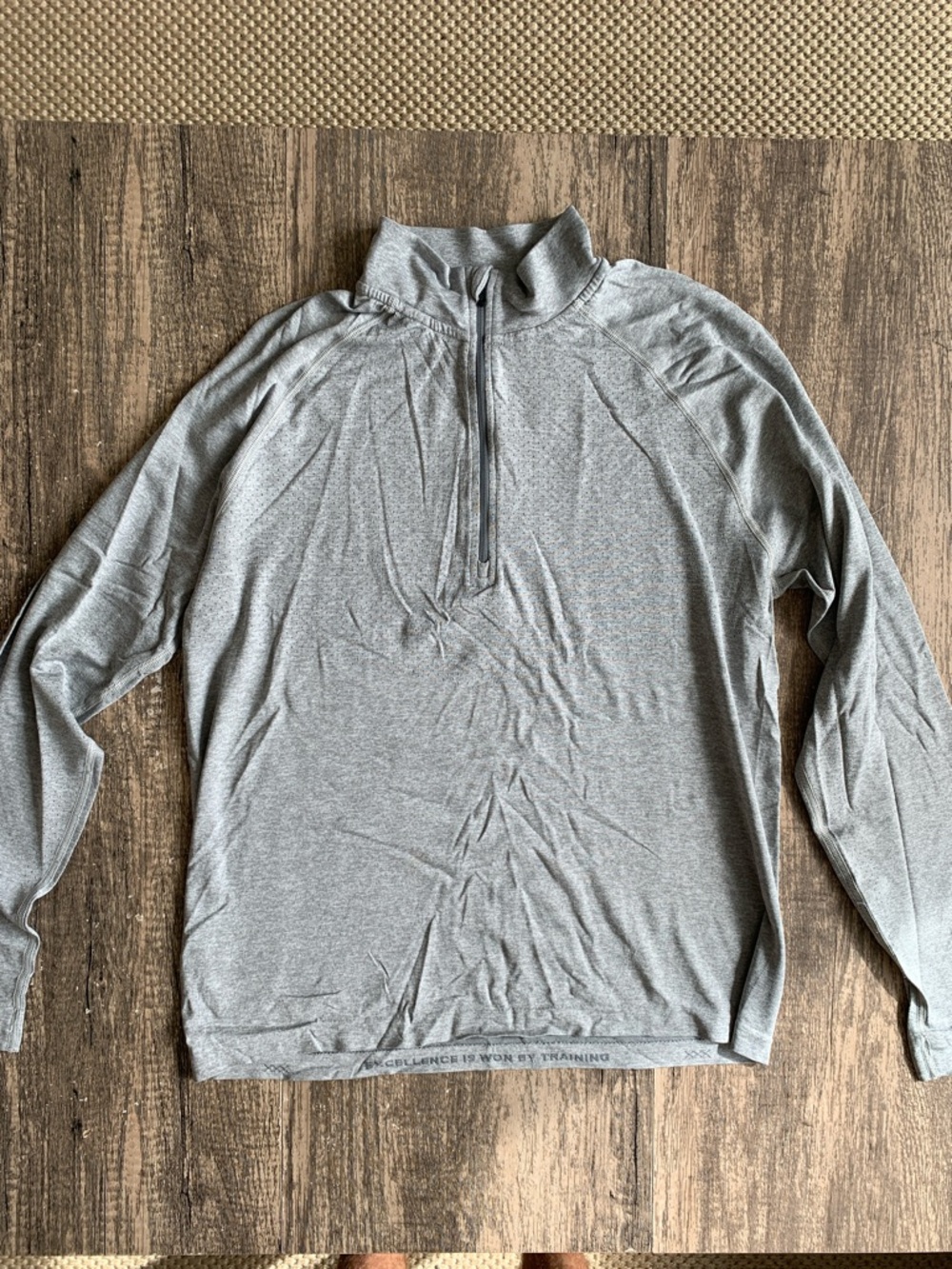 Rhone Light Gray Quarter-Zip Performance Pullover